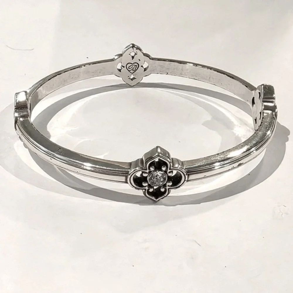 Brighton Toledo Silver Bracelet with‎ Floral Swarovski Crystal Accents